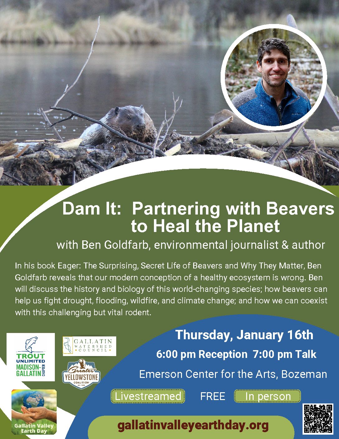 Dam It: Partnering with Beavers to Heal the Planet – Jan 16th